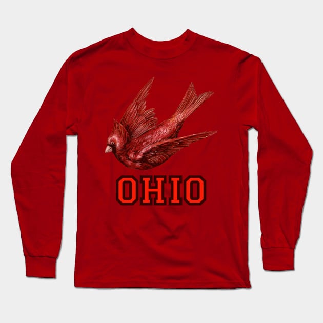 Vintage Style Ohio Cardinals Long Sleeve T-Shirt by DankFutura